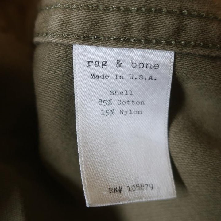Rag &amp; Bone Ohara Utility Jacket Olive Cotton-Blend Size 2 available at CelebrityOwned.com img_7