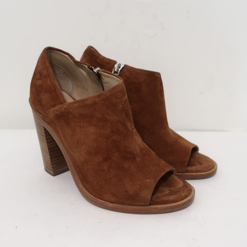 Rag & Bone Peep Toe Booties Mabel Brown Suede Size 36 High Heel Ankle Boots available at CelebrityOwned.com img_1
