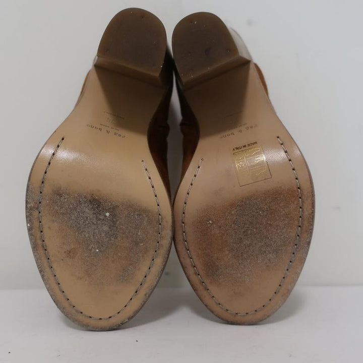 Rag &amp; Bone Peep Toe Booties Mabel Brown Suede Size 36 High Heel Ankle Boots available at CelebrityOwned.com img_11