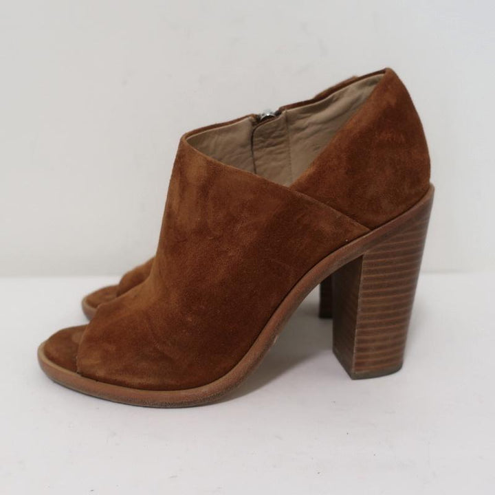 Rag &amp; Bone Peep Toe Booties Mabel Brown Suede Size 36 High Heel Ankle Boots available at CelebrityOwned.com img_5
