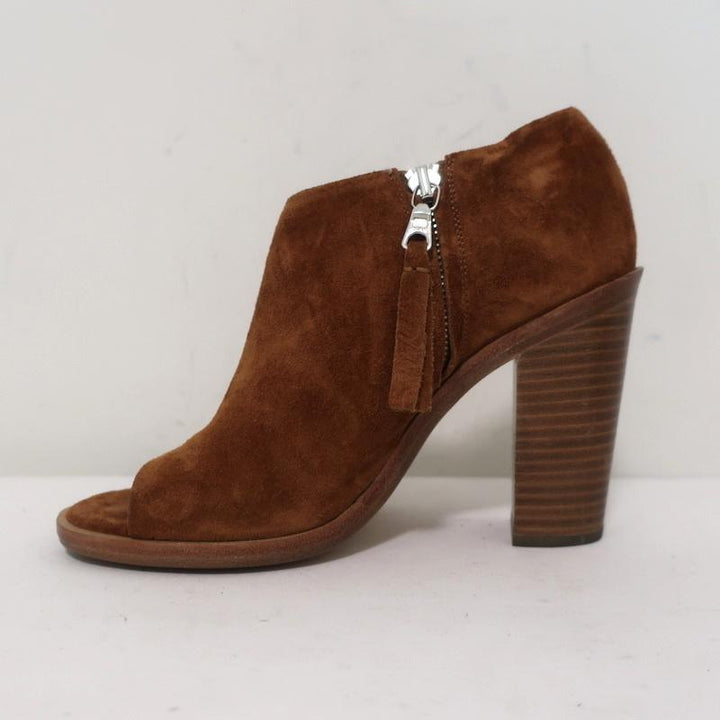 Rag &amp; Bone Peep Toe Booties Mabel Brown Suede Size 36 High Heel Ankle Boots available at CelebrityOwned.com img_6