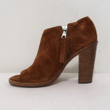 Rag & Bone Peep Toe Booties Mabel Brown Suede Size 36 High Heel Ankle Boots available at CelebrityOwned.com img_6