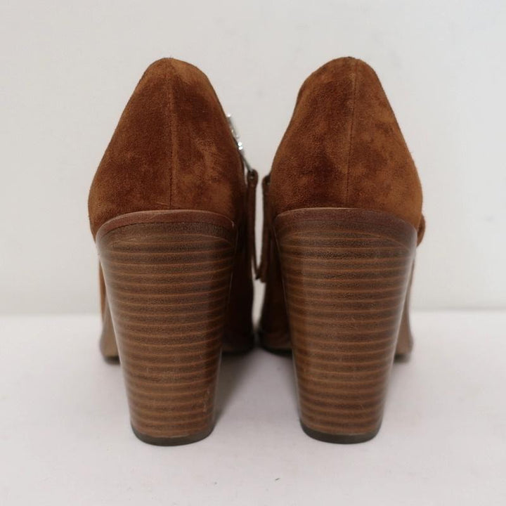 Rag &amp; Bone Peep Toe Booties Mabel Brown Suede Size 36 High Heel Ankle Boots available at CelebrityOwned.com img_7