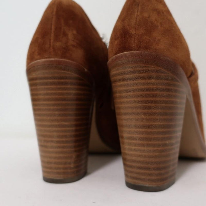 Rag &amp; Bone Peep Toe Booties Mabel Brown Suede Size 36 High Heel Ankle Boots available at CelebrityOwned.com img_8