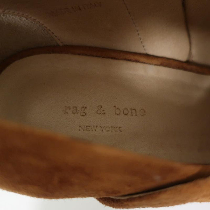 Rag &amp; Bone Peep Toe Booties Mabel Brown Suede Size 36 High Heel Ankle Boots available at CelebrityOwned.com img_9