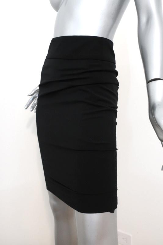 Rag &amp; Bone Pencil Skirt Black Stretch Wool Size 25 NEW available at CelebrityOwned.com img_4