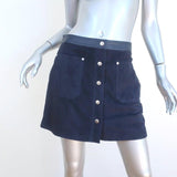 Rag & Bone Snap-Front Mini Skirt Siggy Navy Suede Size 4 NEW available at CelebrityOwned.com img_1