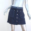 Rag & Bone Snap-Front Mini Skirt Siggy Navy Suede Size 4 NEW