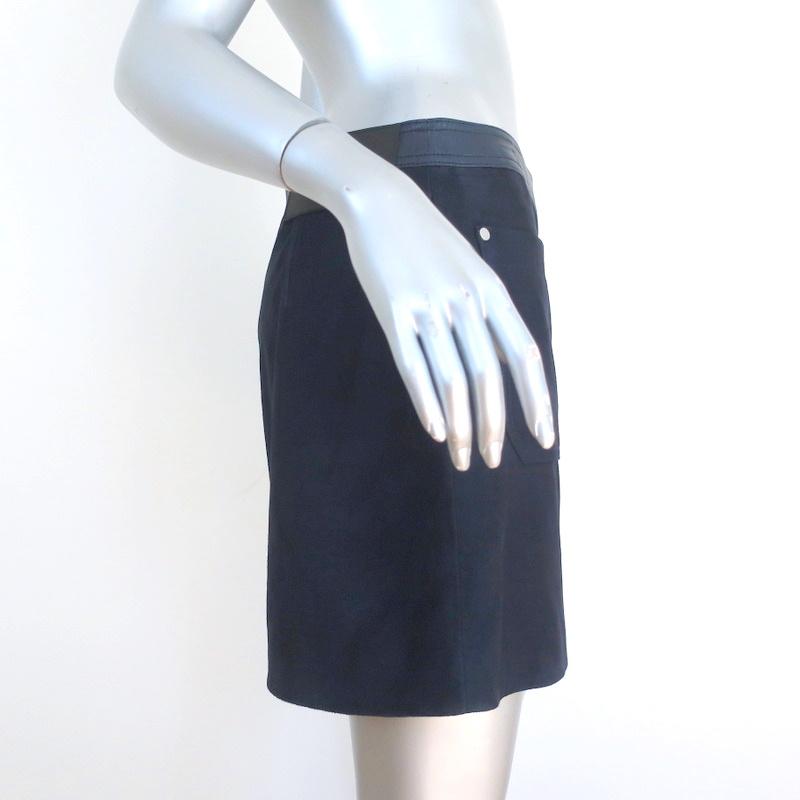 Rag &amp; Bone Snap-Front Mini Skirt Siggy Navy Suede Size 4 NEW available at CelebrityOwned.com img_4