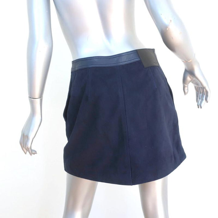 Rag &amp; Bone Snap-Front Mini Skirt Siggy Navy Suede Size 4 NEW available at CelebrityOwned.com img_5