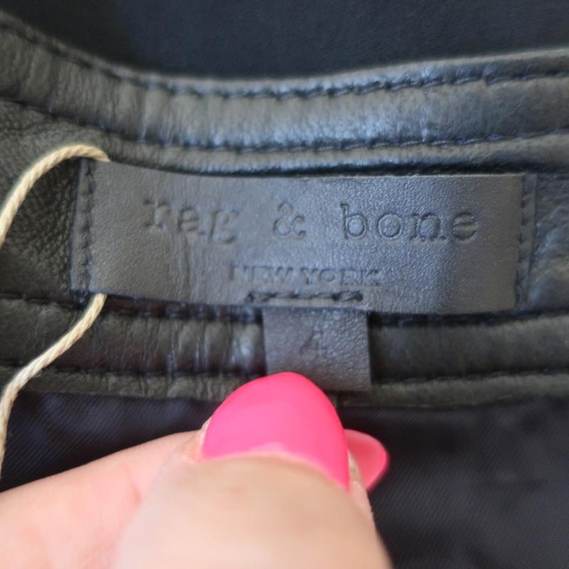 Rag &amp; Bone Snap-Front Mini Skirt Siggy Navy Suede Size 4 NEW available at CelebrityOwned.com img_8