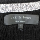 Rag & Bone Sweater Azra Black/Gray Striped Cotton Knit Pullover Size Small available at CelebrityOwned.com img_5