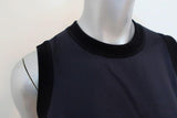 Rag & Bone Tank Darcie Navy Satin & Black Ribbed Knit Size Small Sleeveless Top available at CelebrityOwned.com img_2
