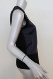 Rag & Bone Tank Darcie Navy Satin & Black Ribbed Knit Size Small Sleeveless Top available at CelebrityOwned.com img_4