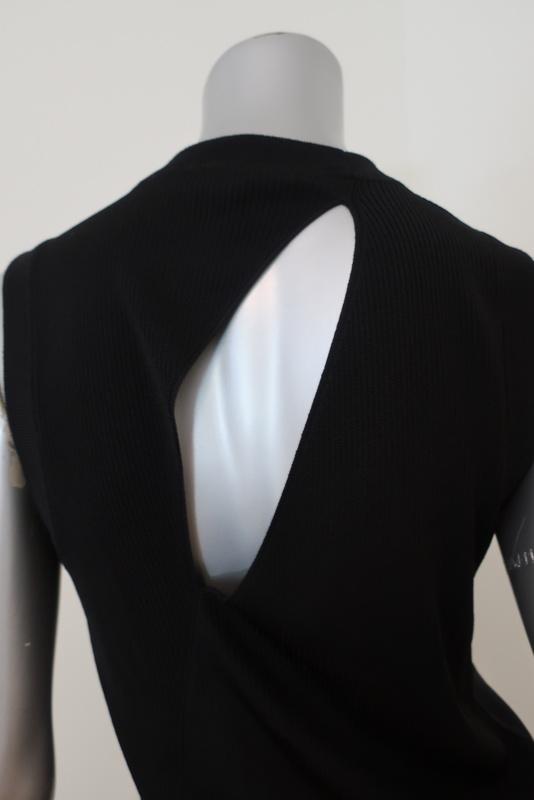 Rag &amp; Bone Tank Darcie Navy Satin &amp; Black Ribbed Knit Size Small Sleeveless Top available at CelebrityOwned.com img_7