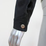 Rag & Bone/JEAN Jean Jacket with Leather Sleeves Bleach Out/Black Size Small available at CelebrityOwned.com img_7