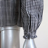 Rag & Bone/JEAN Off the Shoulder Top Drew Black & White Gingham Size Extra Small available at CelebrityOwned.com img_3