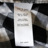 Rag & Bone/JEAN Off the Shoulder Top Drew Black & White Gingham Size Extra Small available at CelebrityOwned.com img_7