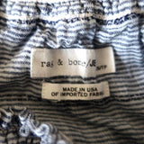 Rag & Bone/JEAN Off the Shoulder Top Drew Blue Striped Cotton Size Extra Small available at CelebrityOwned.com img_6