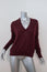Rag & Bone/JEAN Sweater Bevan Port Wine Merino Wool Size Small V-Neck Pullover
