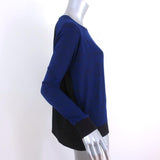 Rag & Bone/JEAN Sweater Blue & Black Stretch Jersey Size Small Crewneck Pullover available at CelebrityOwned.com img_3