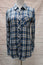 Rails Hunter Plaid Shirt Blue/White Rayon Size Extra Small Long Sleeve Shirt