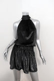Ramy Brook Mini Dress Lori Black Metallic Velvet Size Extra Extra Small NEW available at CelebrityOwned.com img_1