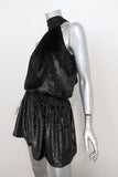 Ramy Brook Mini Dress Lori Black Metallic Velvet Size Extra Extra Small NEW available at CelebrityOwned.com img_4