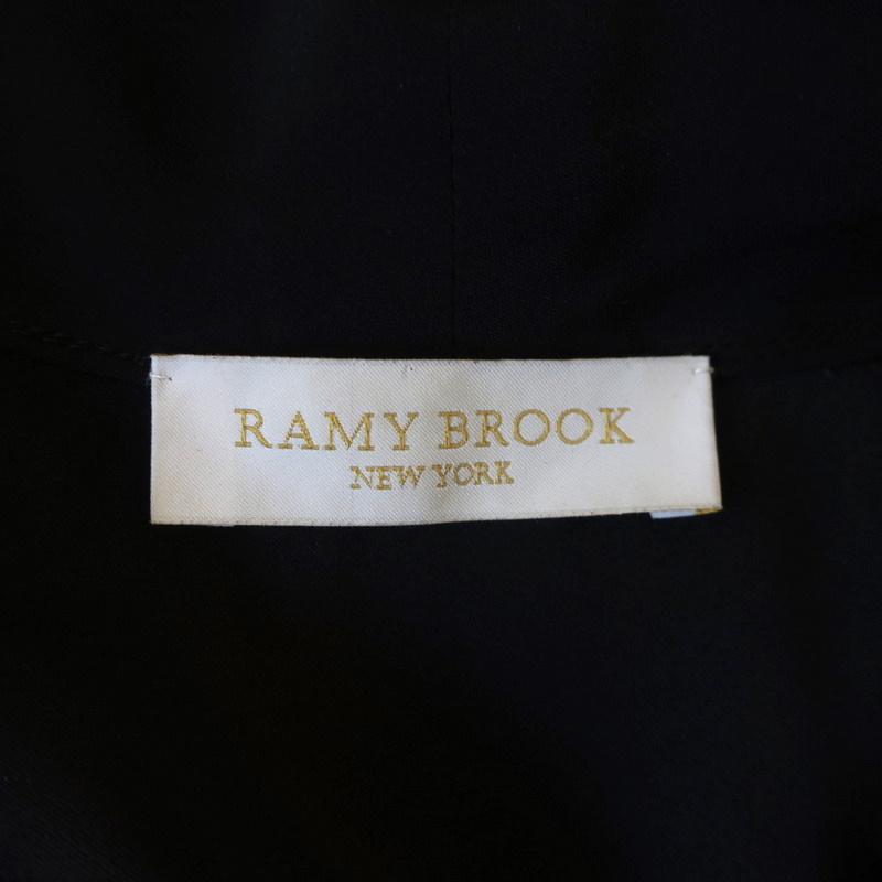 Ramy Brook Sleeveless Top Robi Black Stretch Silk Size Extra Small V-Neck Blouse available at CelebrityOwned.com img_5