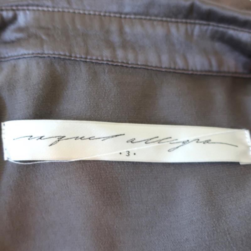 Raquel Allegra Collared Popover Blouse Gray Satin Size 3 Long Sleeve Top-img_[image_position} from CelebrityOwned.com
