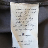 Raquel Allegra Collared Popover Blouse Gray Satin Size 3 Long Sleeve Top-img_[image_position} from CelebrityOwned.com