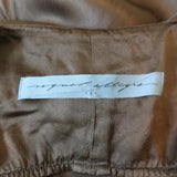 Raquel Allegra Knot Tank Dress Olive Brown Satin Size 3 available at CelebrityOwned.com img_7