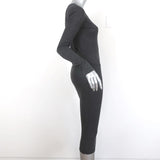 Raquel Allegra Long Sleeve Layering Dress Charcoal Cotton-Blend Size 1 available at CelebrityOwned.com img_4