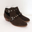 Rebecca Minkoff Abigail Buckle Booties Brown Suede Size 9 Cutout Ankle Boots