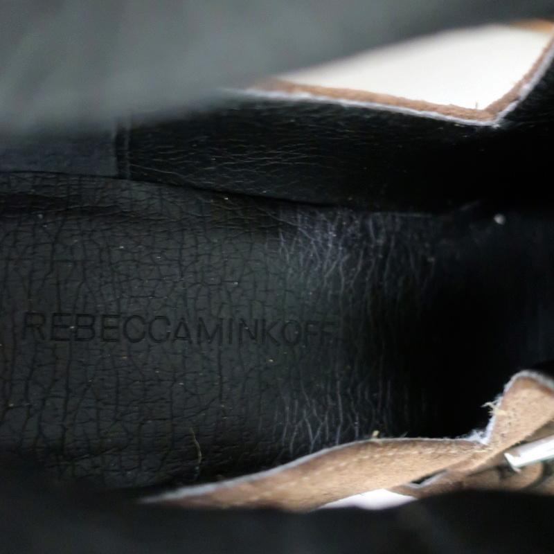 Rebecca Minkoff Abigail Buckle Booties Brown Suede Size 9 Cutout Ankle Boots available at CelebrityOwned.com img_9