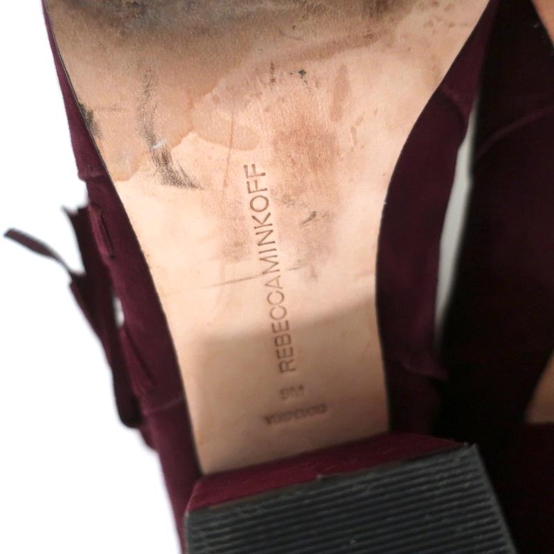 Rebecca Minkoff Fringe Ankle Boots Ilan Wine Suede Size 9 Pointed Toe Booties available at CelebrityOwned.com img_11