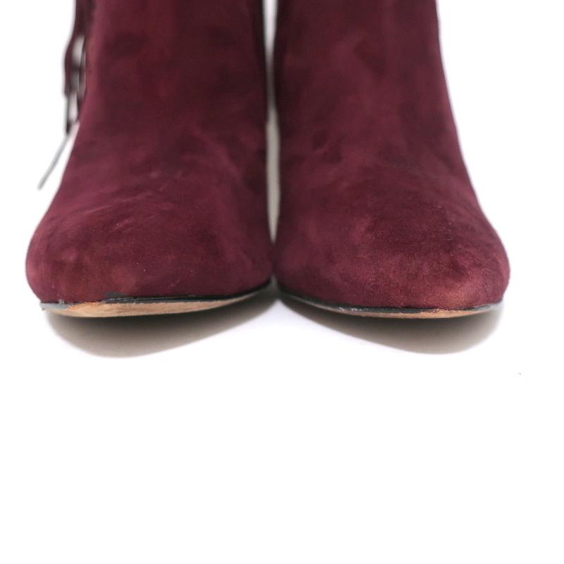 Rebecca Minkoff Fringe Ankle Boots Ilan Wine Suede Size 9 Pointed Toe Booties available at CelebrityOwned.com img_4