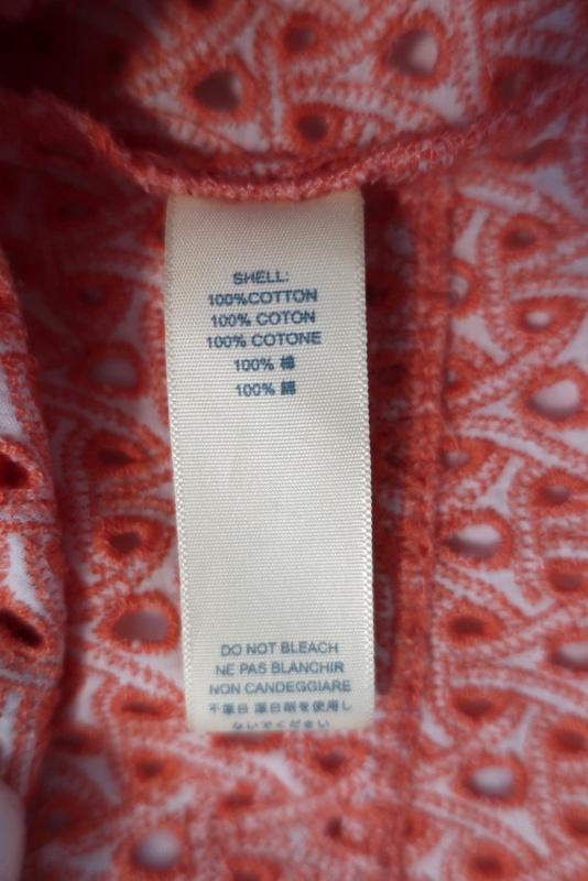 Rebecca Minkoff Moto Jacket Reynolds Peach Eyelet-Embroidered Cotton Size Medium available at CelebrityOwned.com img_9