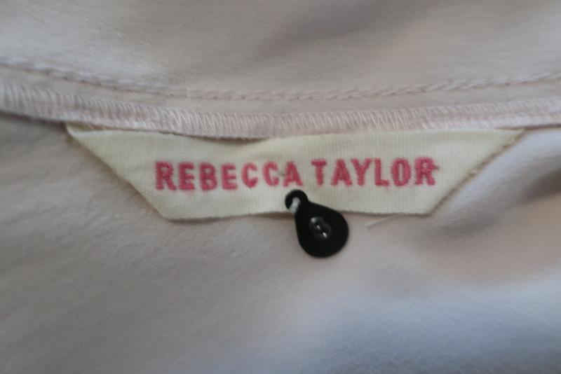 Rebecca Taylor Beaded Tank Top Blush Silk Size 8 Tassel Tie Sleeveless Blouse available at CelebrityOwned.com img_7
