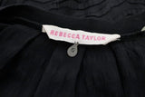 Rebecca Taylor Blouse Black Tiger Fil Coupe Size 0 Cap Sleeve Top available at CelebrityOwned.com img_5