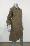 Rebecca Taylor Coat Brown Stretch Cotton Size 4 Button-Front Belted Jacket available at CelebrityOwned.com img_5