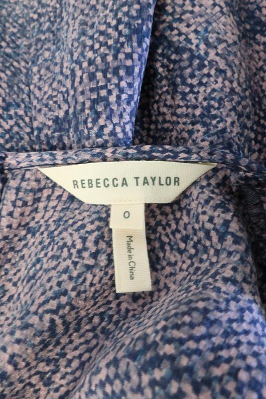 Rebecca Taylor Dress Purple/Pink Static Silk Size 0 Sleeveless Layered Mini available at CelebrityOwned.com img_5