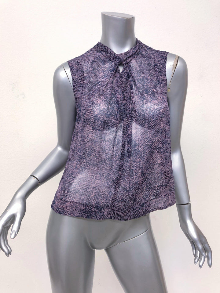 Rebecca Taylor Dress Purple/Pink Static Silk Size 0 Sleeveless Layered Mini available at CelebrityOwned.com img_8