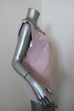 Rebecca Taylor Embellished Neck Blouse Lilac Silk Size 10 Asymmetrical Top available at CelebrityOwned.com img_2