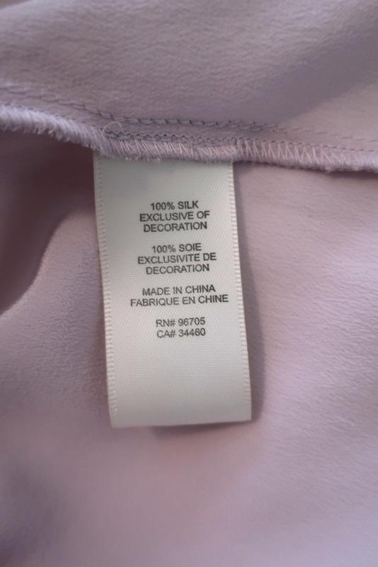 Rebecca Taylor Embellished Neck Blouse Lilac Silk Size 10 Asymmetrical Top available at CelebrityOwned.com img_8