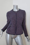Rebecca Taylor Graphic Tweed Jacket Navy/Pink Size 4 available at CelebrityOwned.com img_2