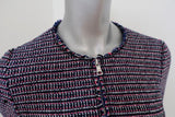 Rebecca Taylor Graphic Tweed Jacket Navy/Pink Size 4 available at CelebrityOwned.com img_3