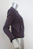 Rebecca Taylor Graphic Tweed Jacket Navy/Pink Size 4 available at CelebrityOwned.com img_5