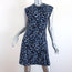 Rebecca Taylor Mini Dress Blue Lynx Leopard Print Size 2 Cap Sleeve Sheath