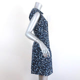 Rebecca Taylor Mini Dress Blue Lynx Leopard Print Size 2 Cap Sleeve Sheath available at CelebrityOwned.com img_4